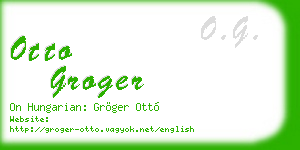 otto groger business card